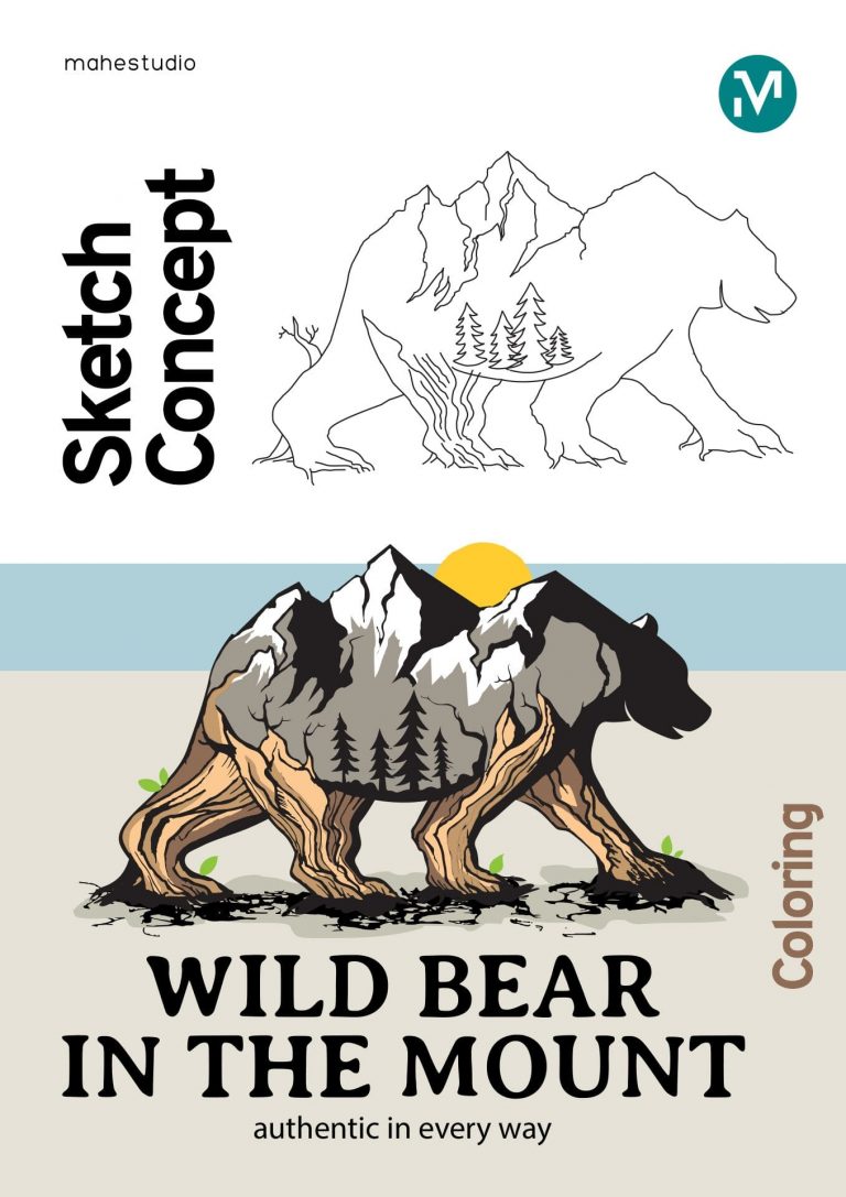 WILD BEAR TSHIRT CONCEPT-MaheStudio